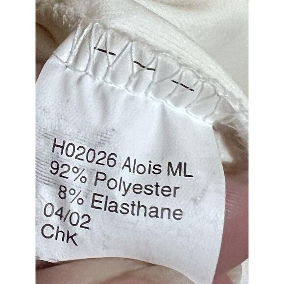 Anne Fontaine Ivory Activewear Ruched Long Sleeved Jacket Size 3 Small Paris - Picture 5 of 8